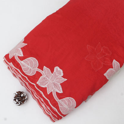Chanderi Embroidery Fabric