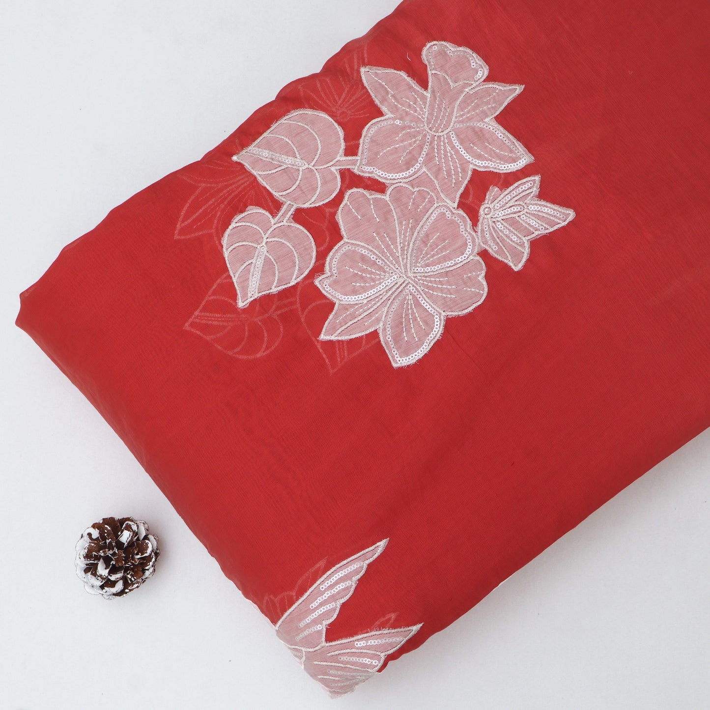 Chanderi Embroidery Fabric