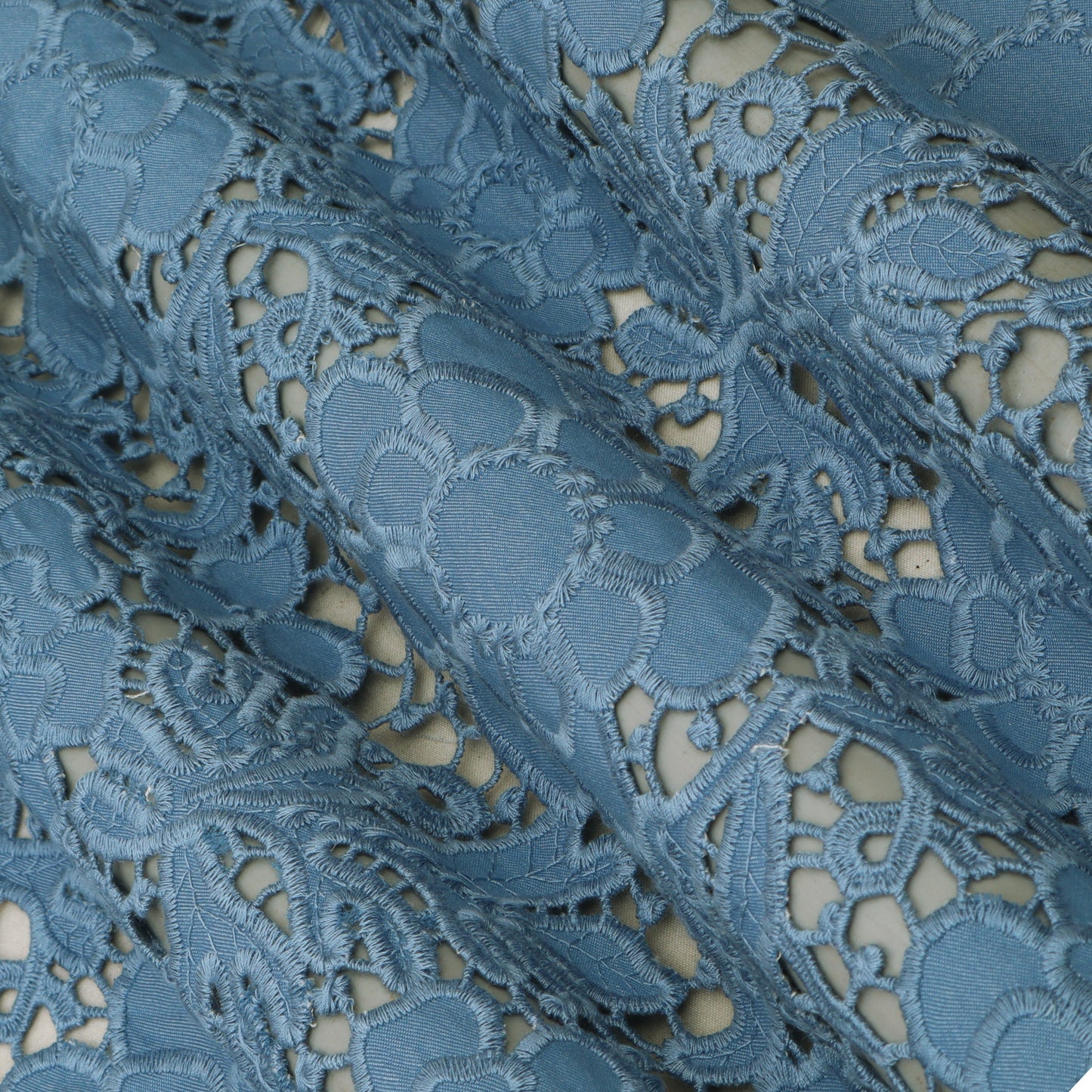 Floral Cut Work Denim Embroidery