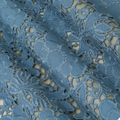 Floral Cut Work Denim Embroidery