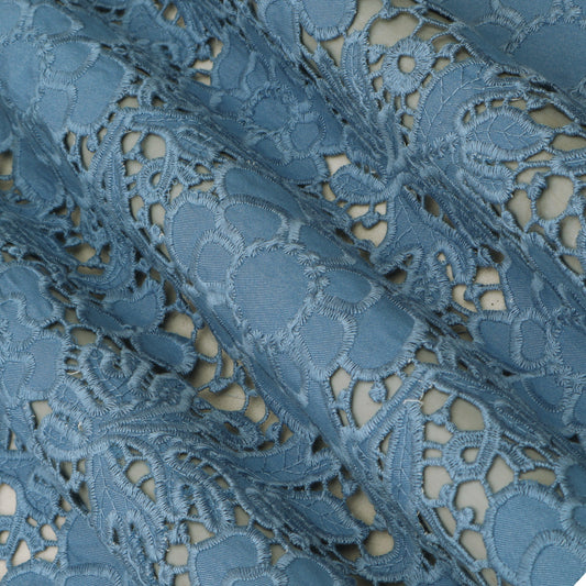 Floral Cut Work Denim Embroidery