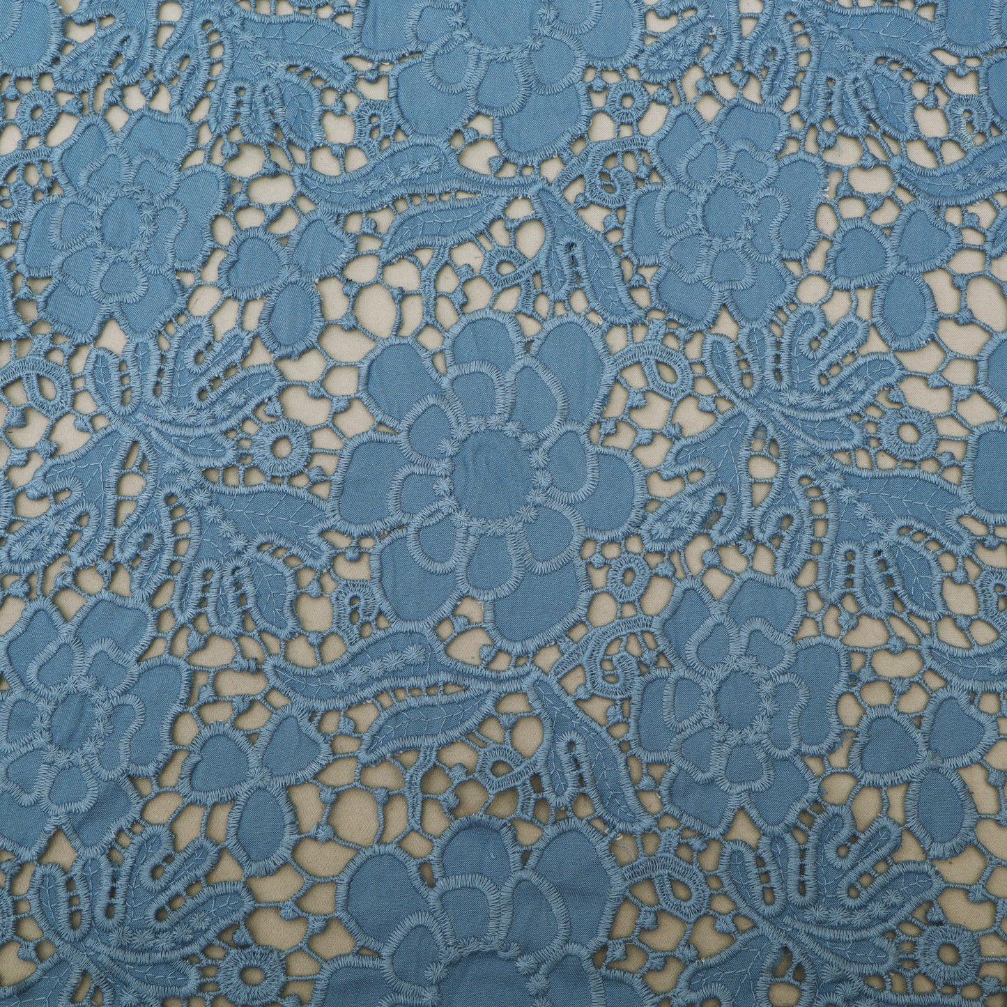 Floral Cut Work Denim Embroidery