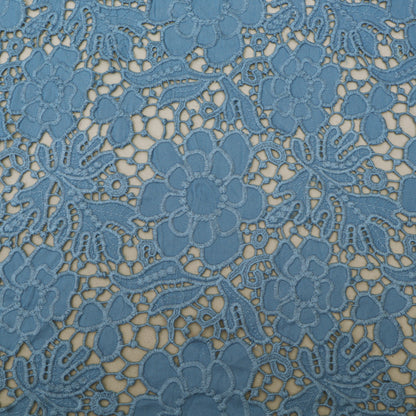 Floral Cut Work Denim Embroidery