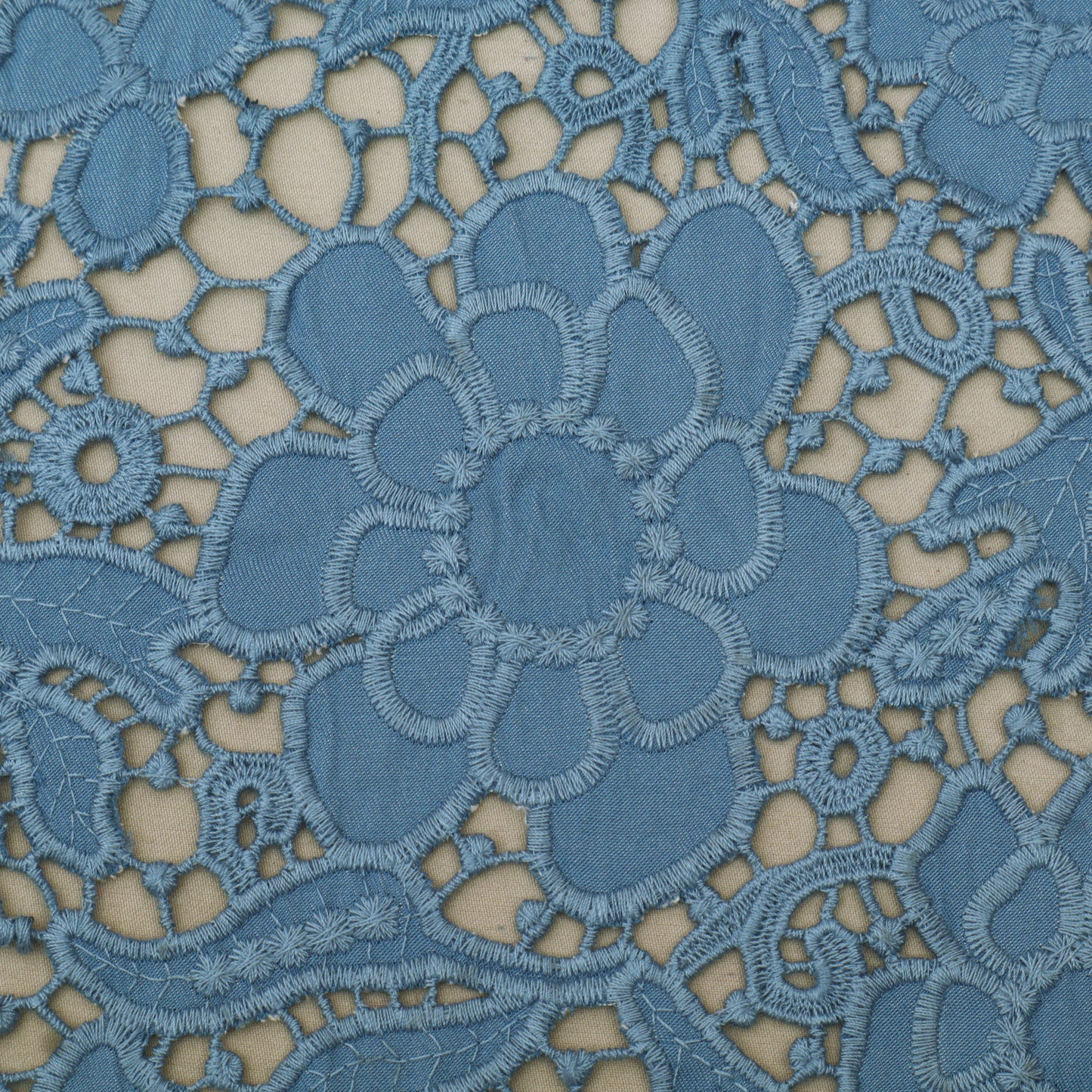 Floral Cut Work Denim Embroidery