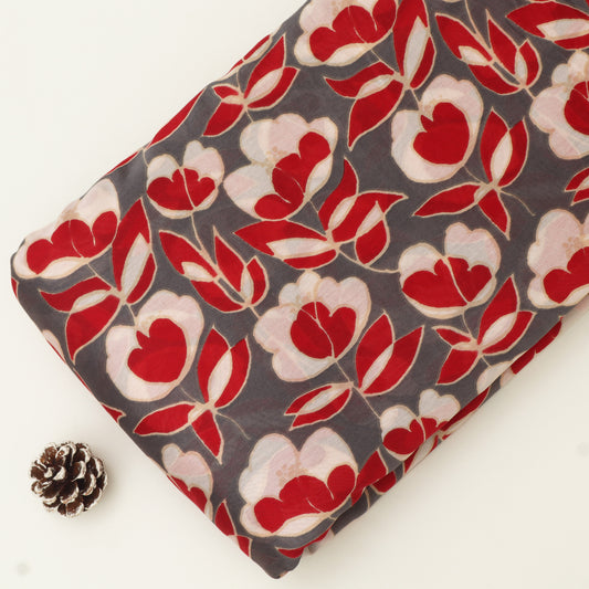 Chanderi Silk Print Fabric