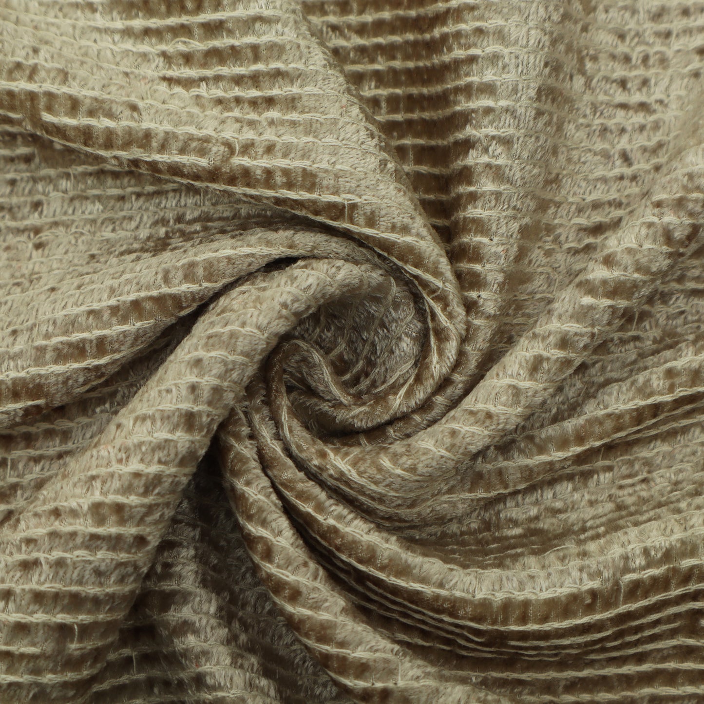 Grey Brown Color Velvet Embroidery Fabric