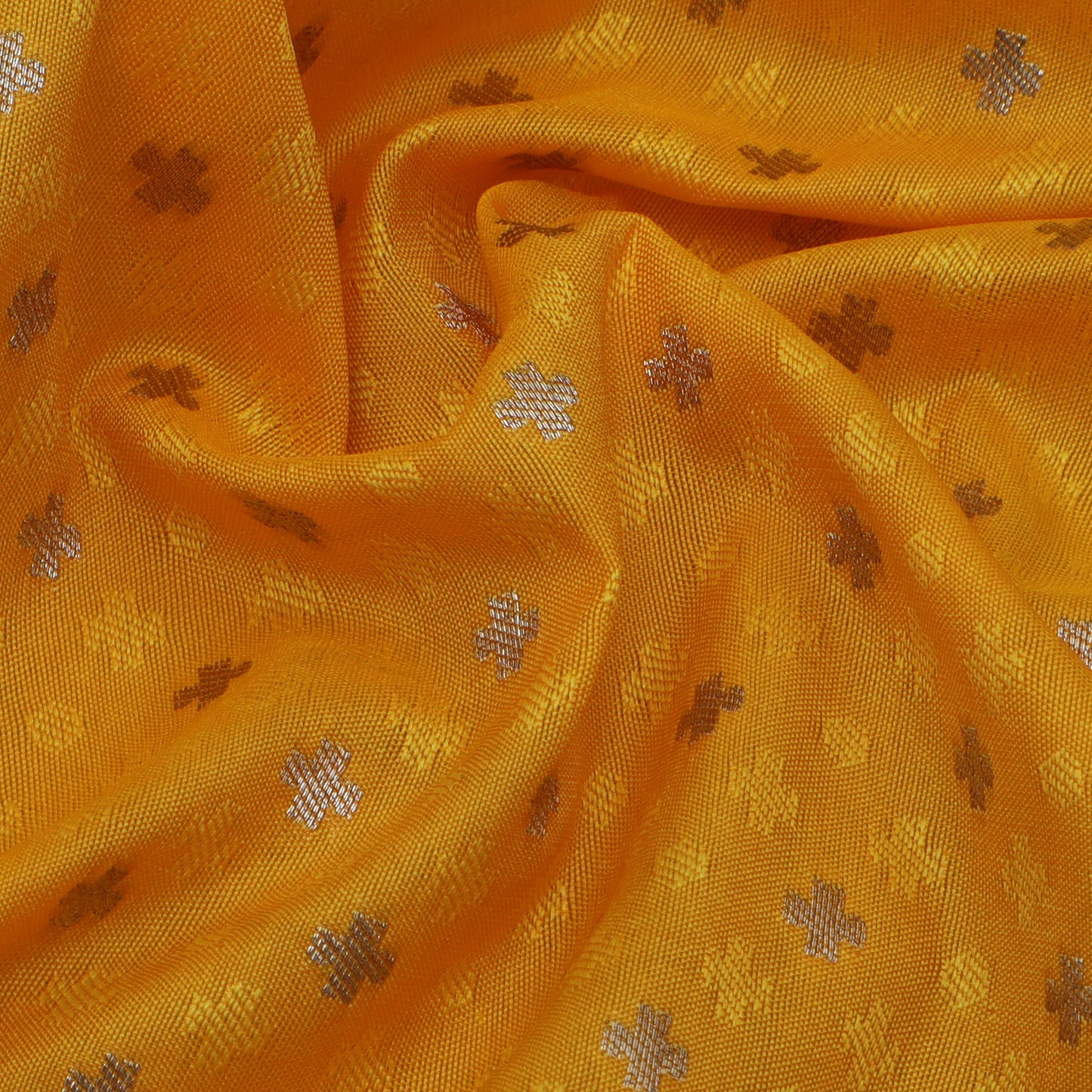 Yellow Color Tanchui Brocade Fabric