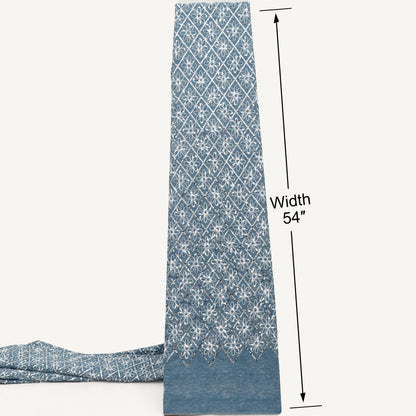 Floral Sequins Denim Embroidery