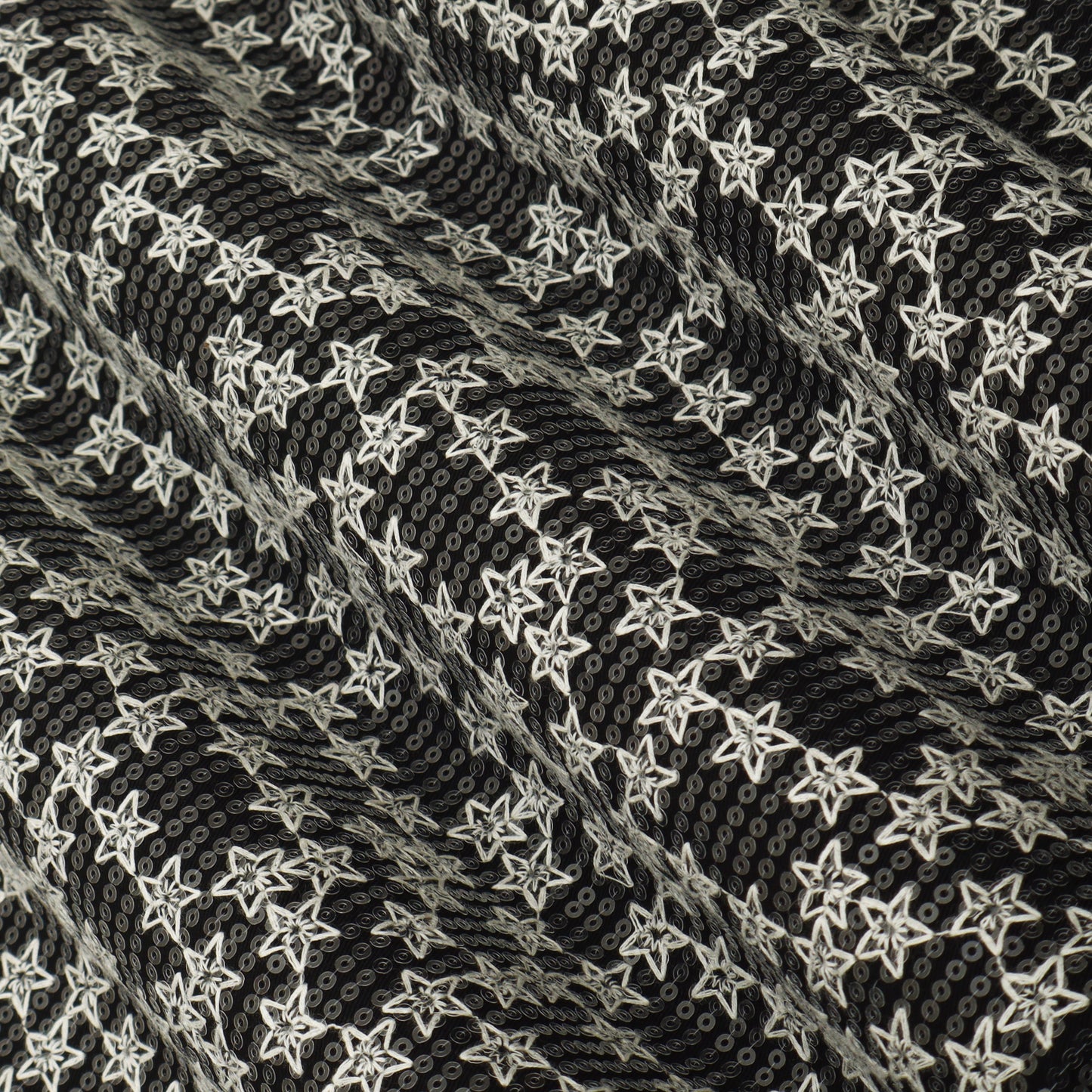 Star Sequins Denim Embroidery