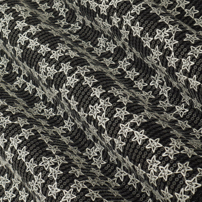 Star Sequins Denim Embroidery