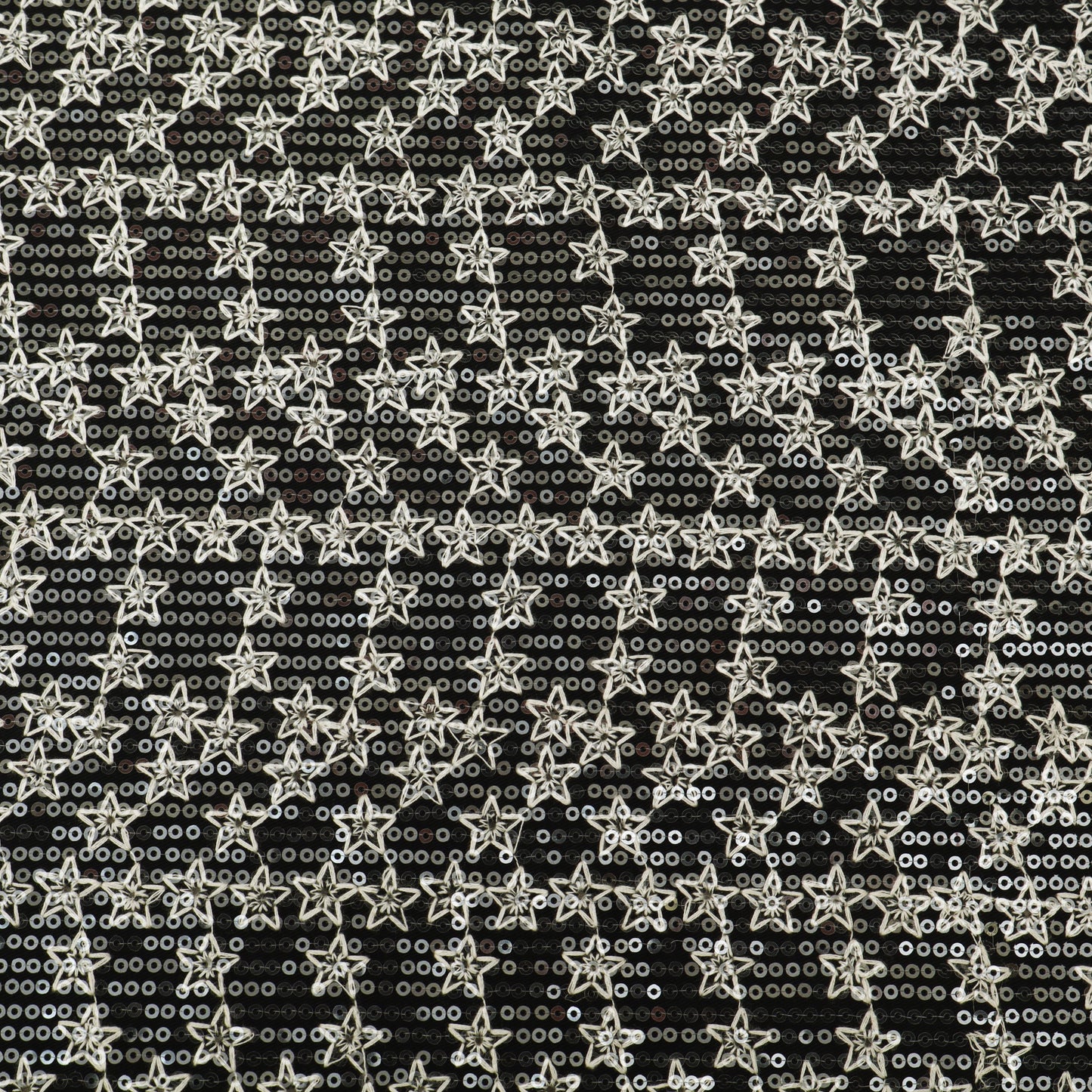 Star Sequins Denim Embroidery