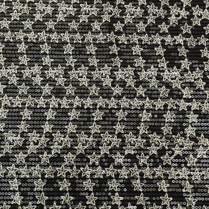 Star Sequins Denim Embroidery