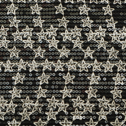 Star Sequins Denim Embroidery