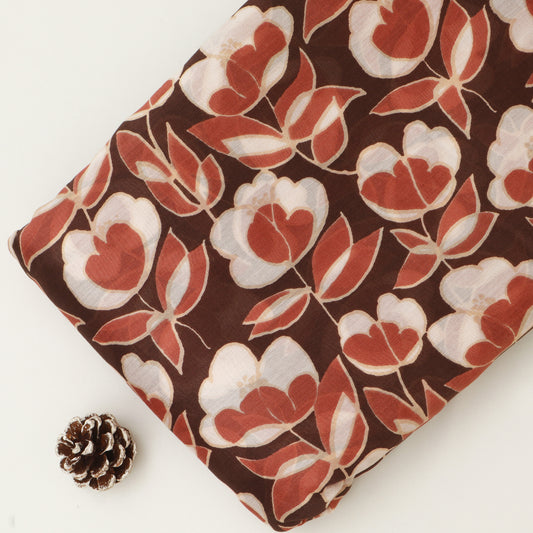 Chanderi Silk Print Fabric