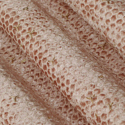 Brown Color Velvet Embroidery Fabric