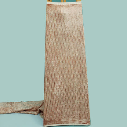 Brown Color Velvet Embroidery Fabric