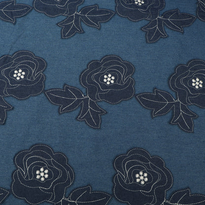 Floral Patch Work Denim Embroidery