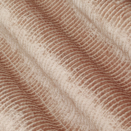 Brown Color Velvet Embroidery Fabric