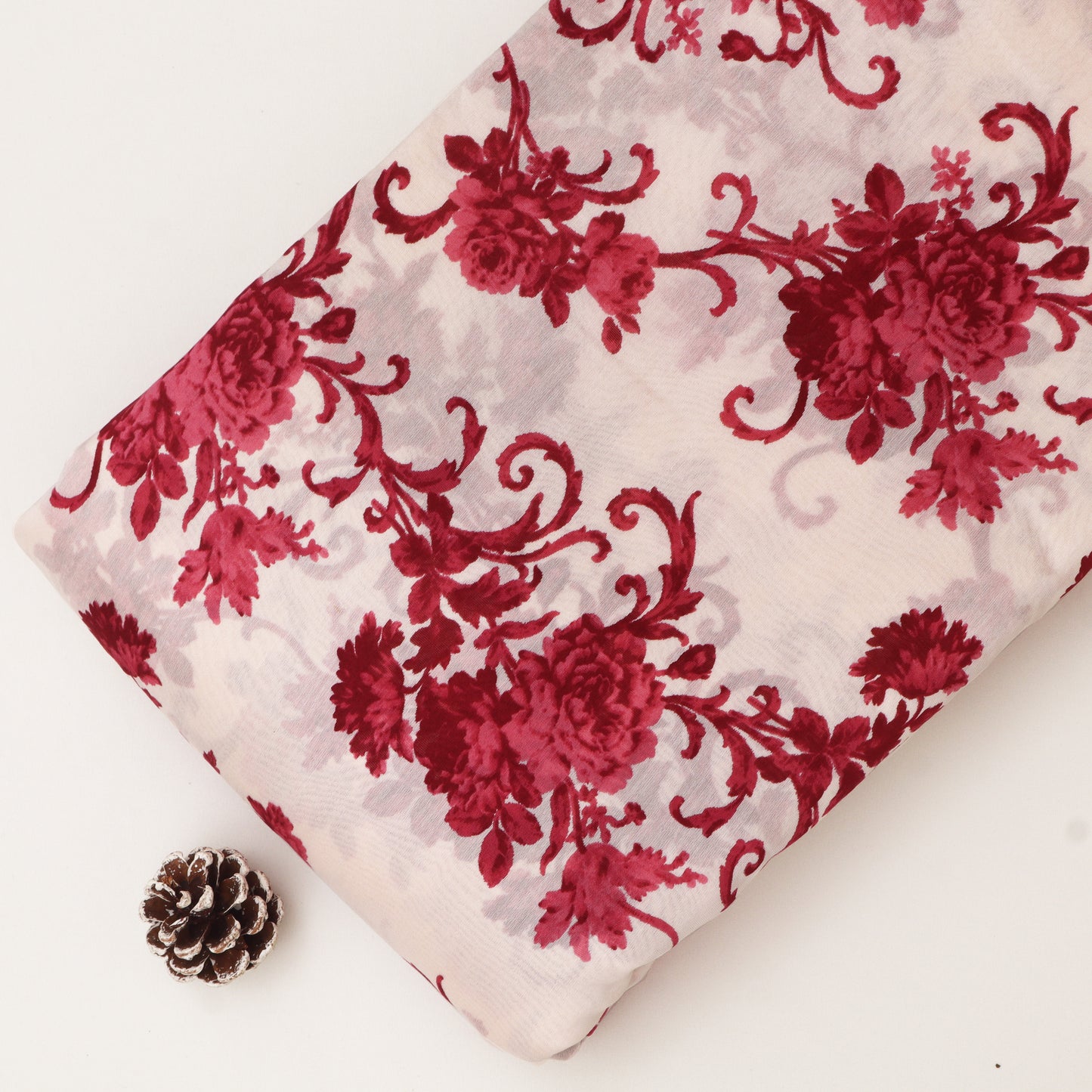 Chanderi Silk Print Fabric