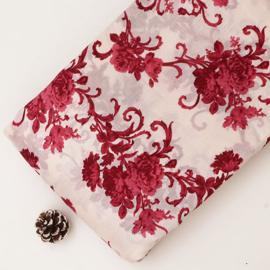 Chanderi Silk Print Fabric