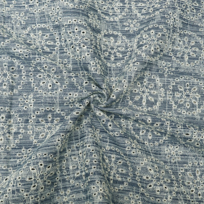 Denim Embroidery Fabric