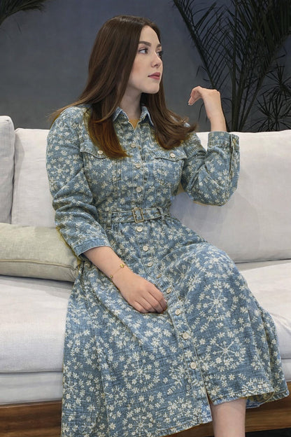 Denim Embroidery Fabric