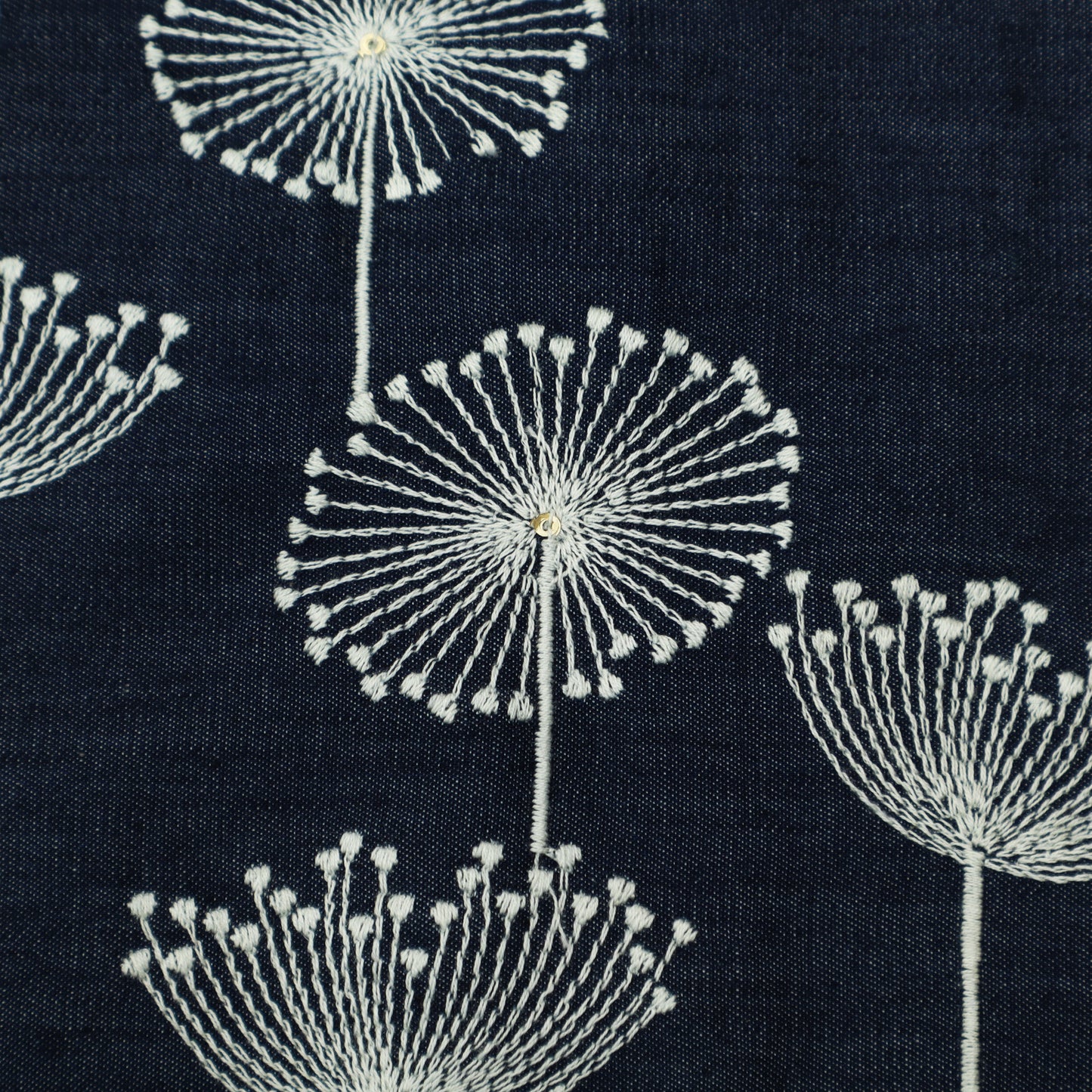 Blue Color Denim Embroidery Fabric