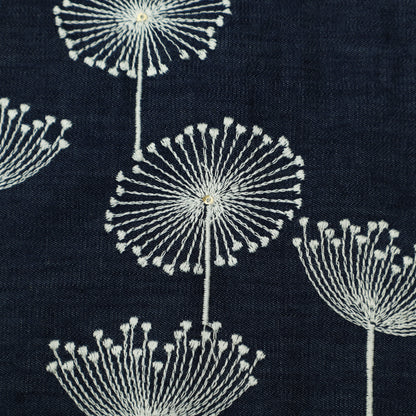 Blue Color Denim Embroidery Fabric