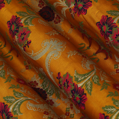 Musturd Color Multi Kimkhab Fabric