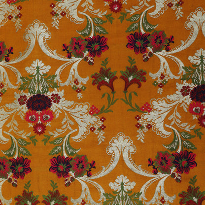 Musturd Color Multi Kimkhab Fabric