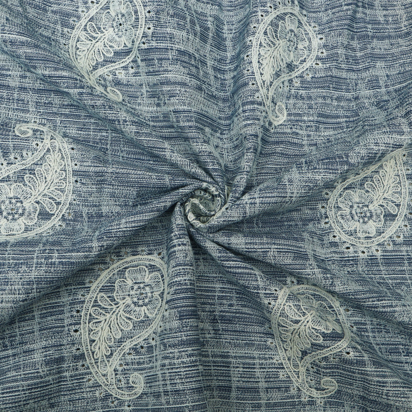 Denim Embroidery Fabric