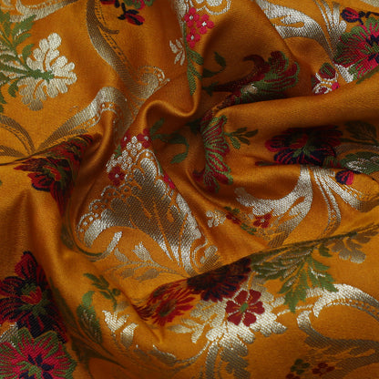 Musturd Color Multi Kimkhab Fabric