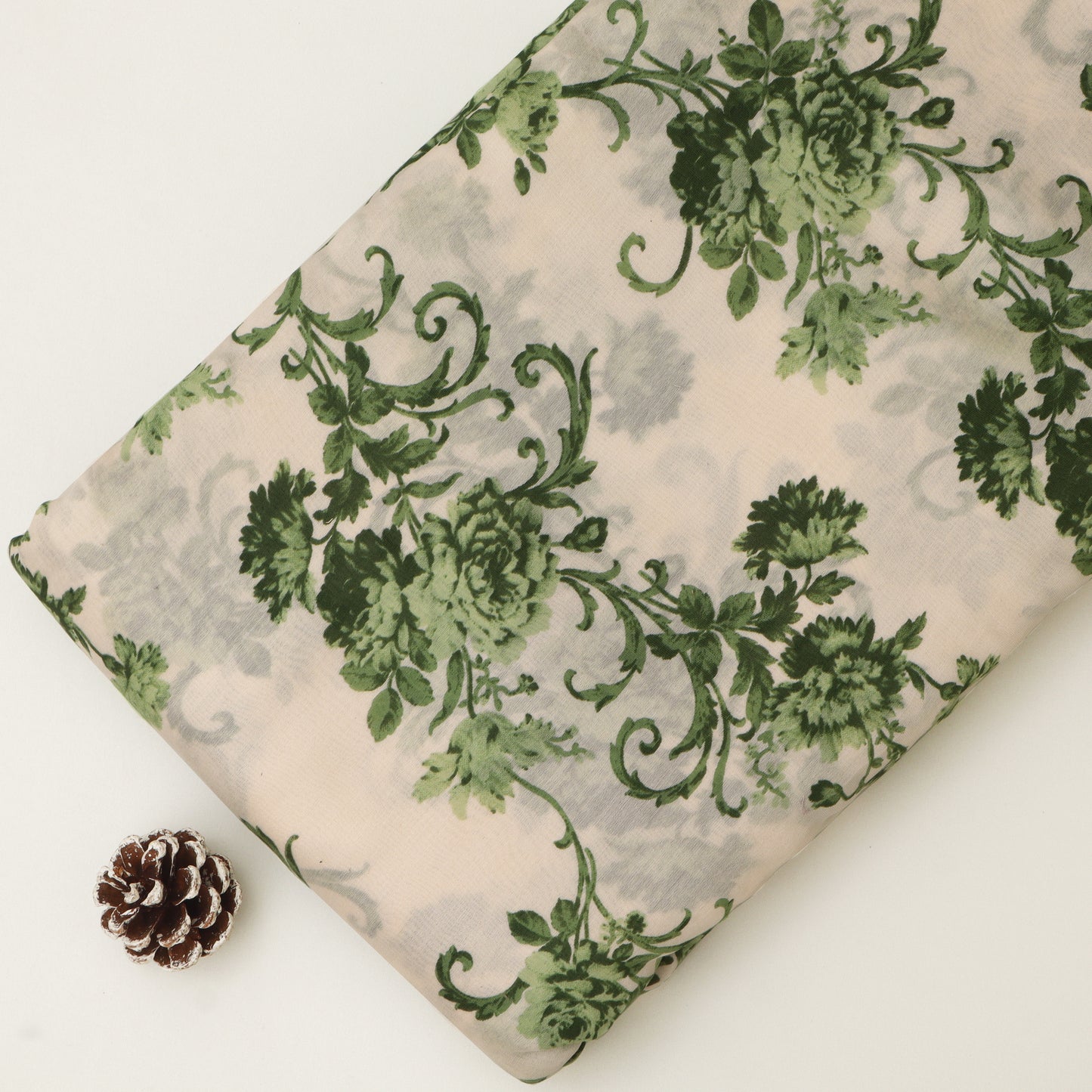 Chanderi Silk Print Fabric