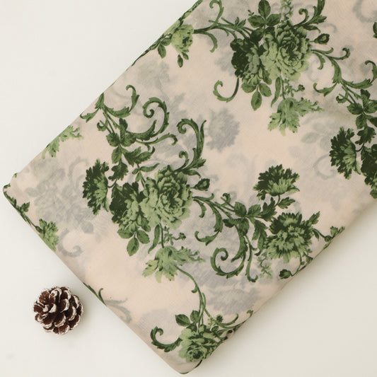 Chanderi Silk Print Fabric