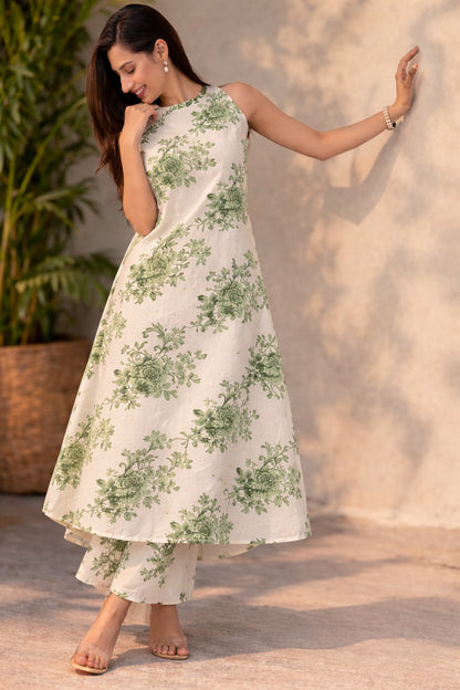 Chanderi Silk Print Fabric