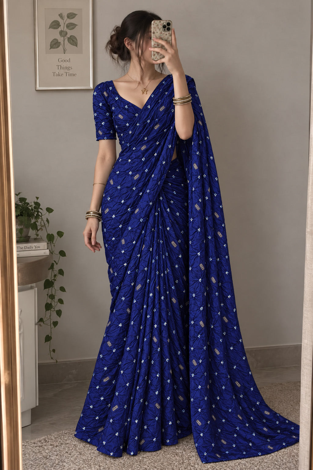 Chiniya Bandhani Brocade