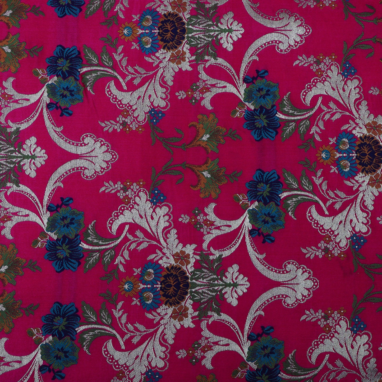 Rani Color Multi Kimkhab Fabric