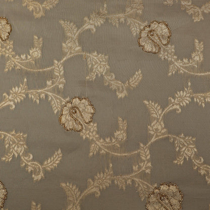 Beige Color Tissue Jaquard Fabric