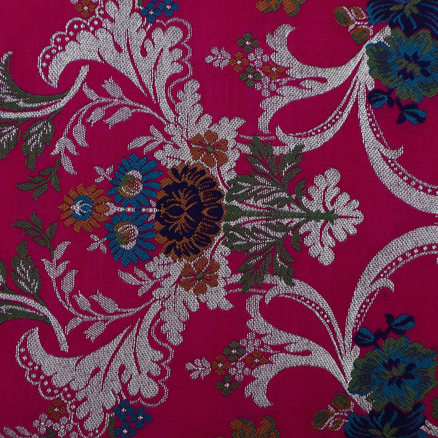 Rani Color Multi Kimkhab Fabric