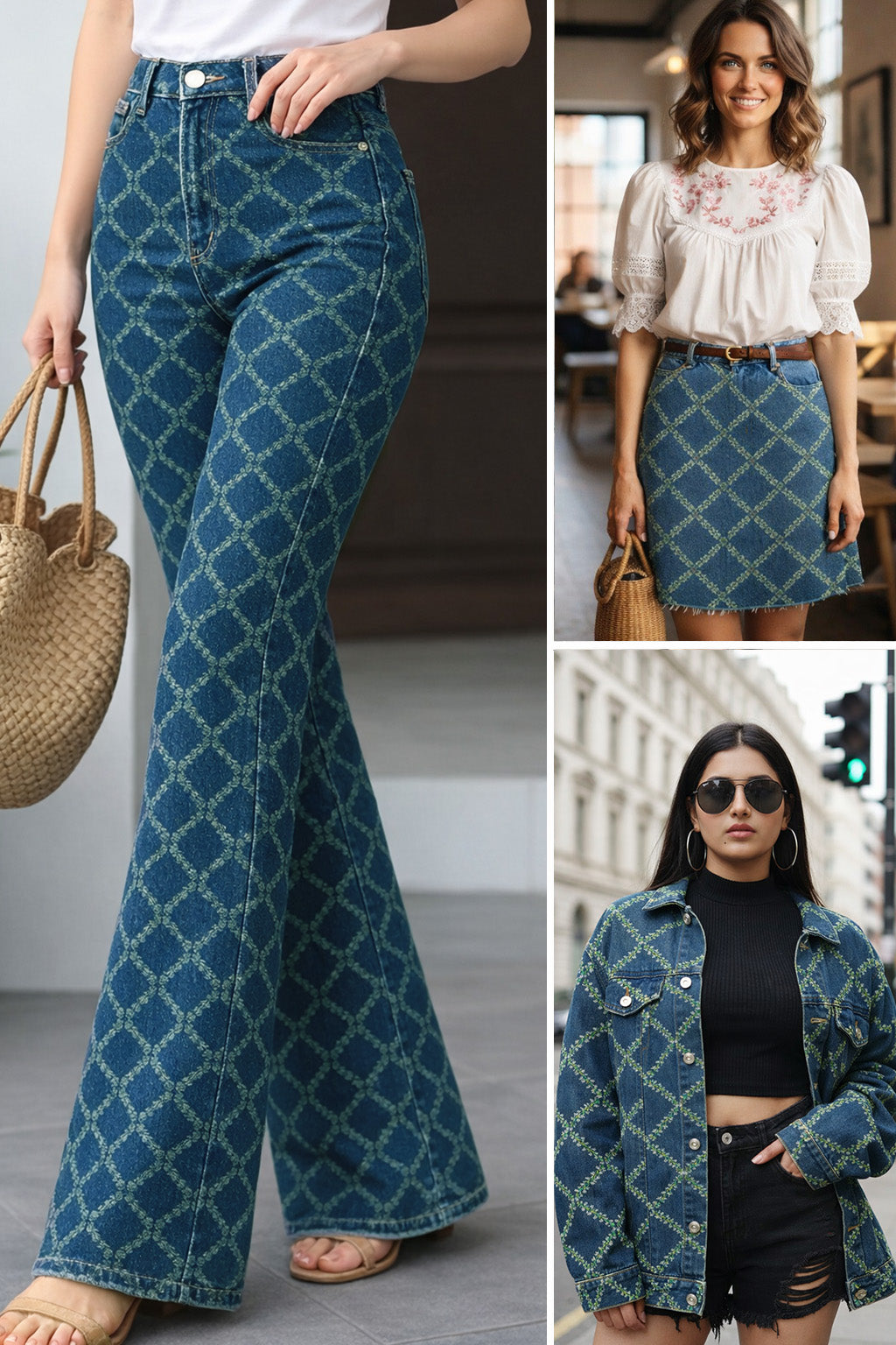 Denim Embroidery Fabric