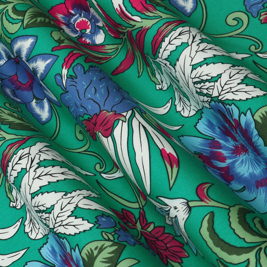 Floral Denim Print Fabric