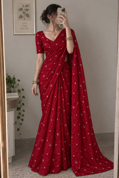 Chiniya Bandhani Brocade