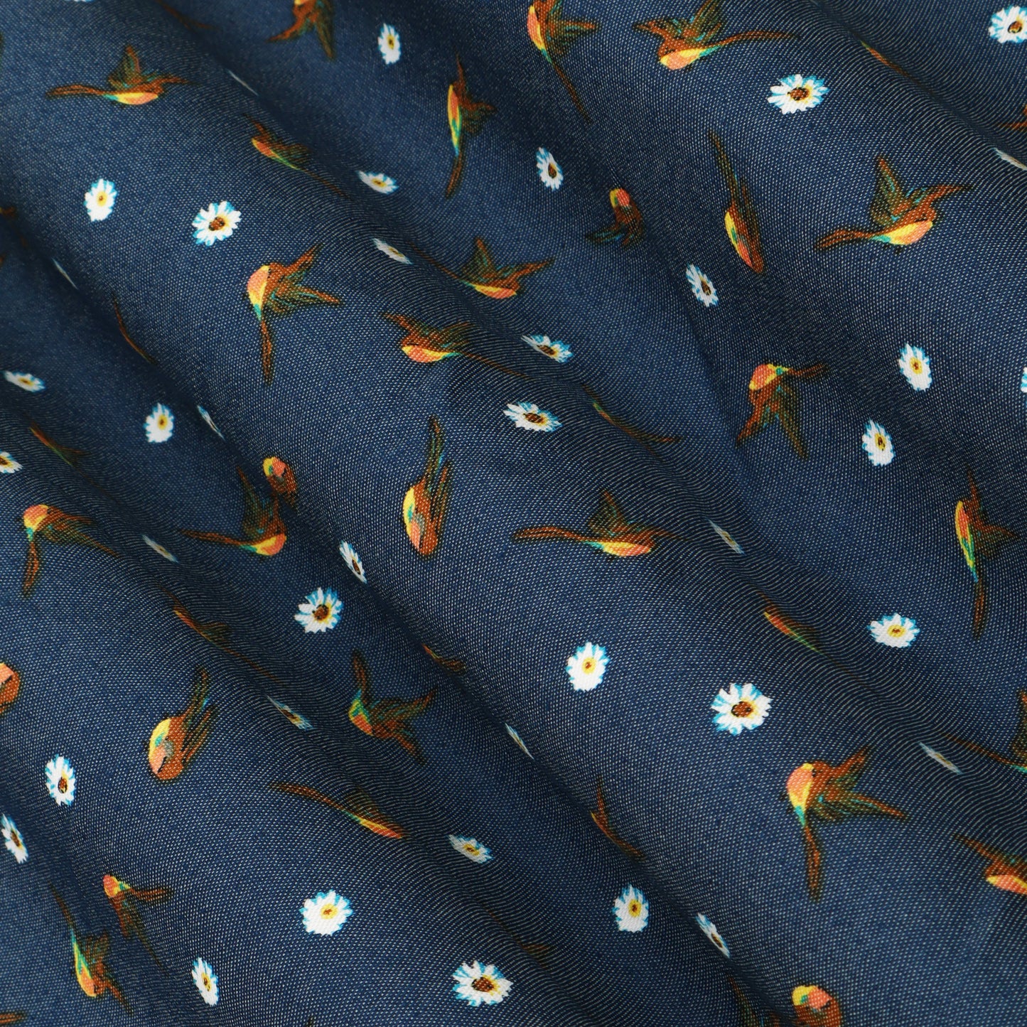 Floral Denim Print Fabric