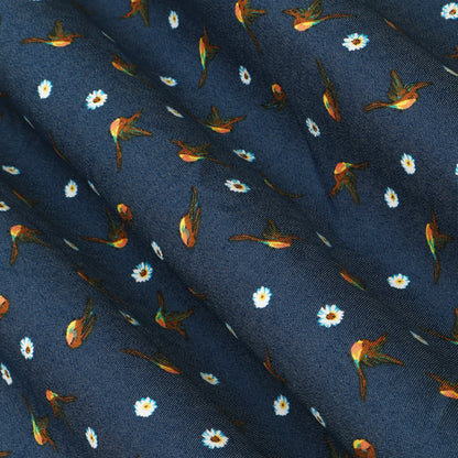 Floral Denim Print Fabric