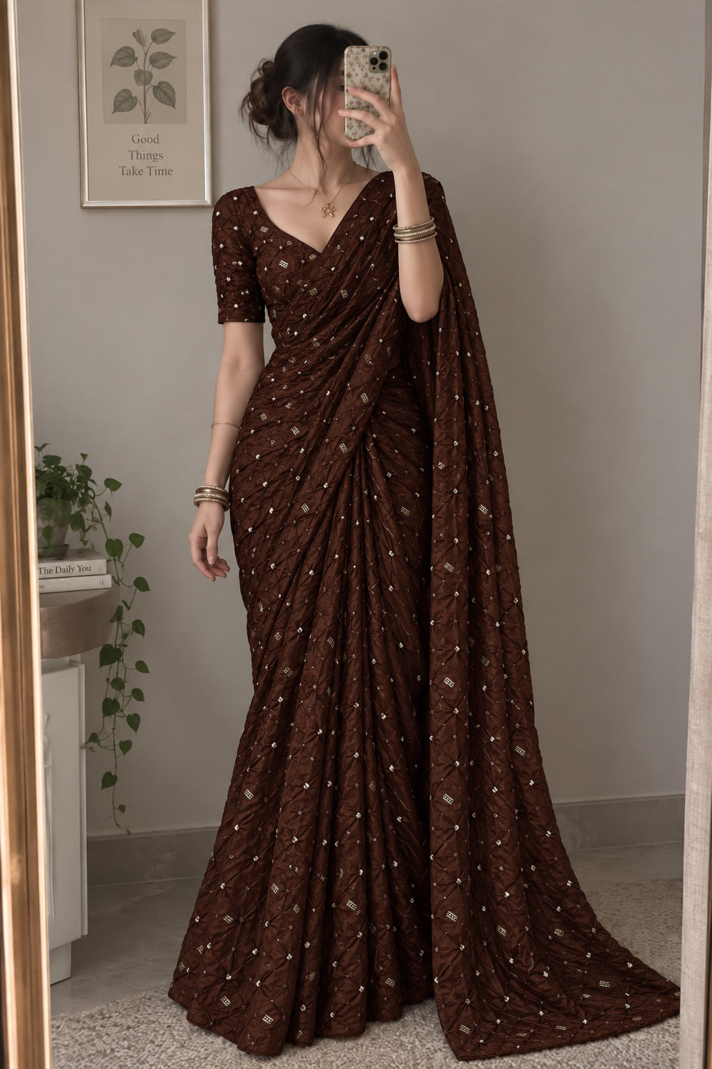 Chiniya Bandhani Brocade