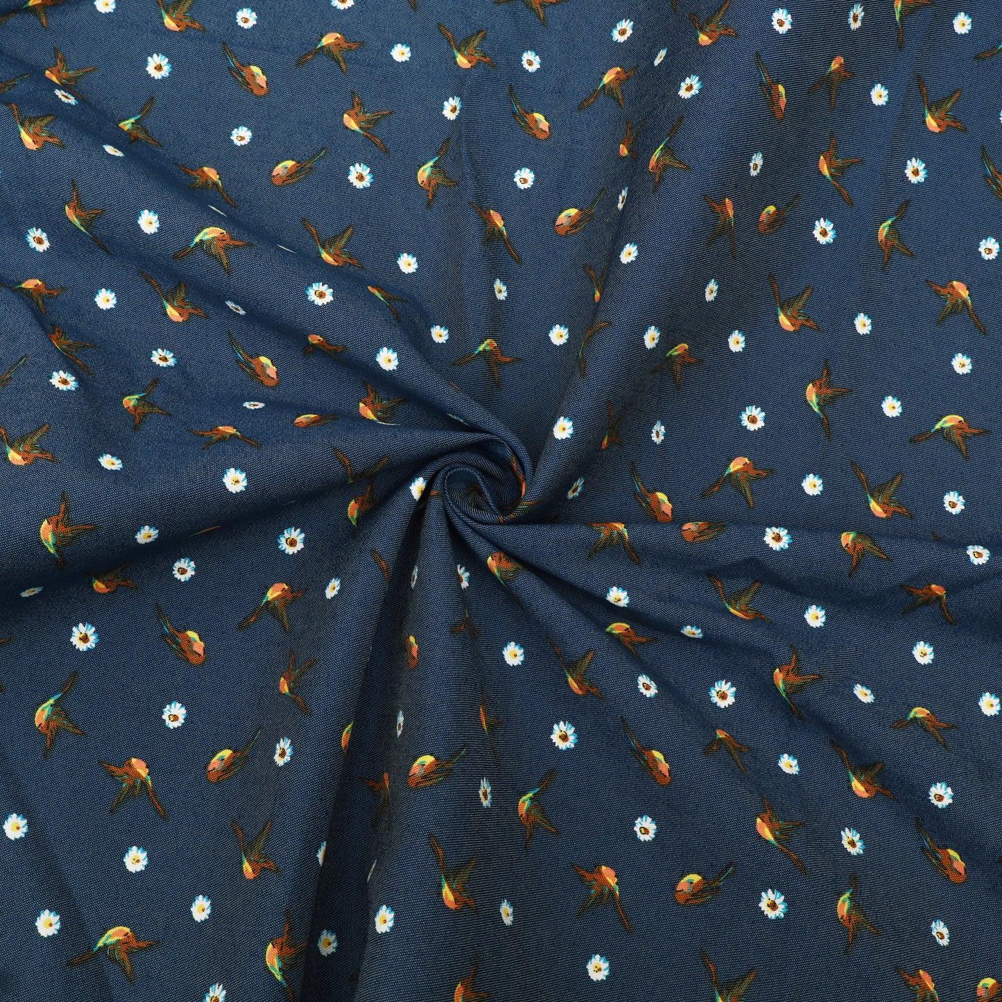 Floral Denim Print Fabric