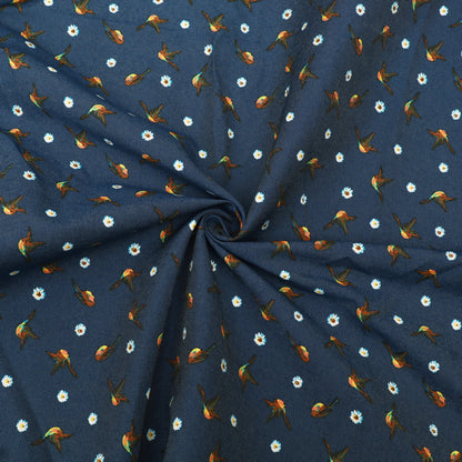 Floral Denim Print Fabric
