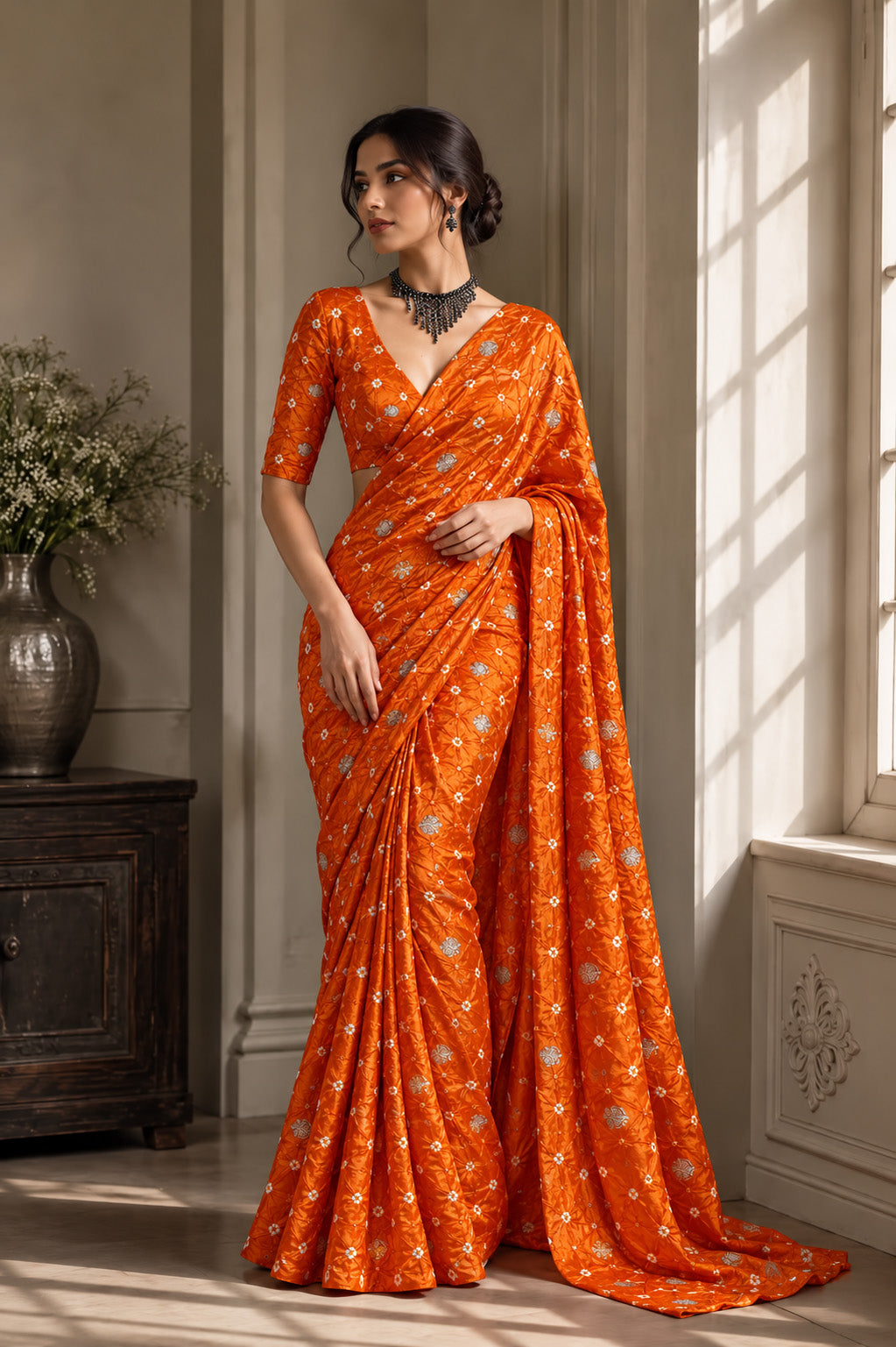 Chiniya Bandhani Brocade