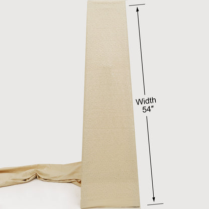 Beige Sequins Denim Embroidery