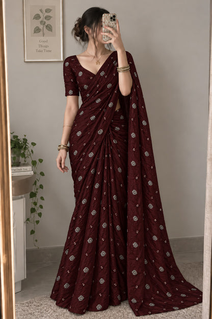 Chiniya Bandhani Brocade